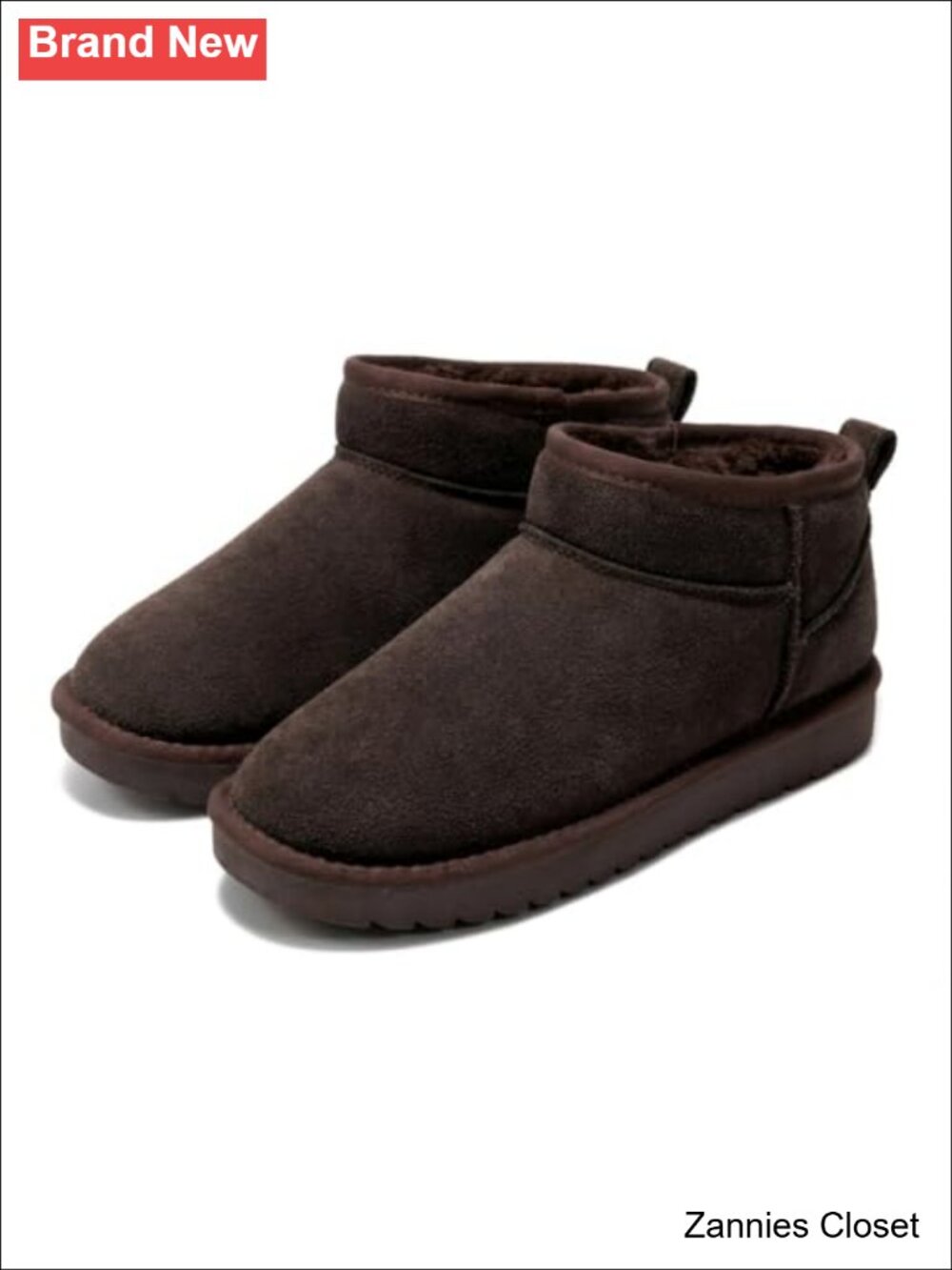 ✨100% Genuine Leather Womens Ankle Boots Fur-Lined Water-Resistant Winter